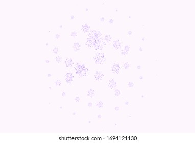 Color púrpura claro, Doodle vector rosado con flores. Nueva ilustración de color con flores. Plantilla para fondos de teléfonos móviles.