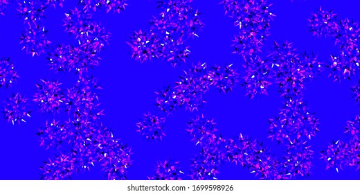 Light Purple, Pink vector doodle texture with flowers. Simple design with flowers on abstarct background. Smart design for leaflets, books.