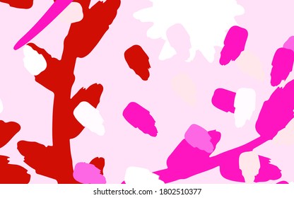 Light Purple, Pink vector doodle background with flowers Modern abstract illustration with flowers. New design for your business.