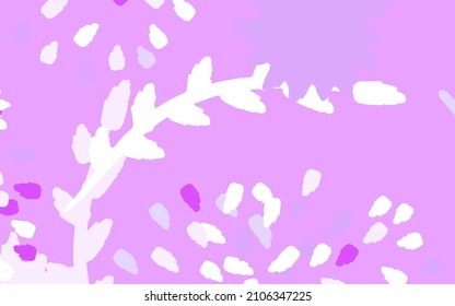 Light Purple, Pink vector doodle texture with flowers Abstract illustration with flowers in doodles style. Brand new design for your business.