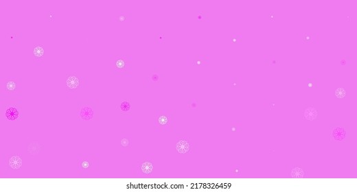 Light purple, pink vector doodle background with flowers. Simple design with flowers on abstarct background. Best design for your business.