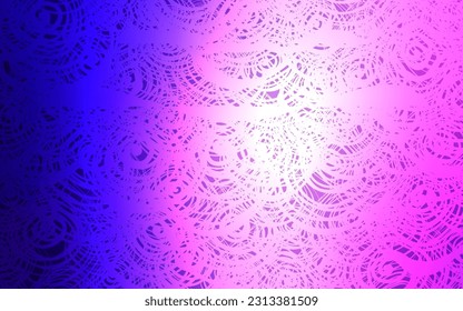 Light Purple, Pink vector doodle blurred background. Blurred decorative design in Indian style with roses. The pattern can be used for heads of websites and designs.