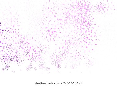 Light Purple, Pink vector doodle layout with leaves. Brand new colored illustration in blurry style with leaves. Hand painted design for web, leaflets.