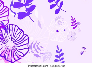 Fondo claro púrpura, de color rosa y elegante con hojas. hojas sobre fondo abstracto borroso con degradado. Nuevo diseño para su negocio.