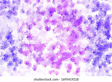 Papel pintado de color púrpura claro, vector rosa elegante con hojas. Moderna ilustración abstracta con hojas y ramas. Nuevo diseño para su negocio.