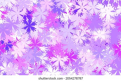 Light Purple, Pink vector elegant template with flowers. An elegant bright illustration with flowers. New design for your business.