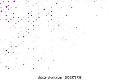 Light Purple, Pink vector geometric simple minimalistic background, which consist of triangles on white background. Triangular pattern with gradient for your business design. 