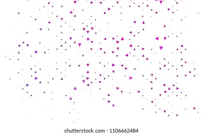 Light Purple, Pink vector geometric simple minimalistic background, which consist of triangles on white background. Triangular pattern with gradient for your business design. 