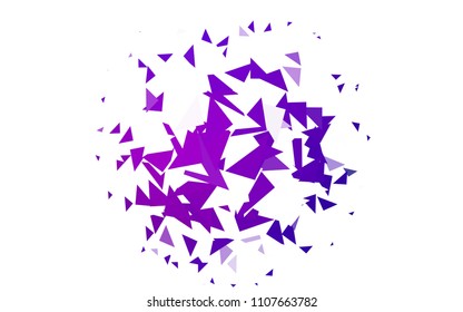 Light Purple, Pink vector geometric simple minimalistic background, which consist of triangles on white background. Triangular pattern with gradient for your business design. 