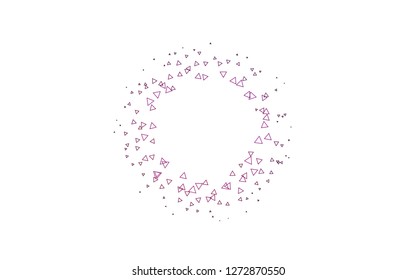 Light Purple, Pink vector geometric simple minimalistic background, which consist of triangles on white background. Triangular pattern with gradient for your business design. 