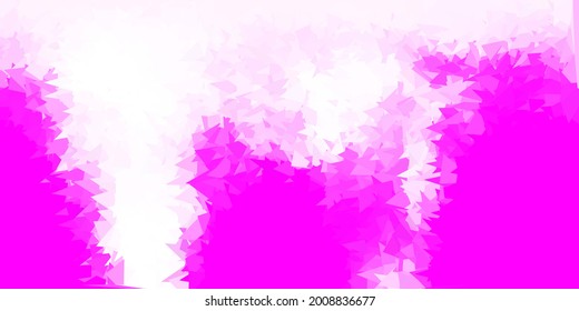 Light purple, pink vector geometric polygonal wallpaper. Smart illustration in facet style with abstract triangles. Background for mobile phones.