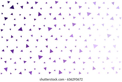 Light Purple, Pink vector geometric simple minimalistic background, which consist of triangles on white background. Triangular pattern with gradient for your business design. 