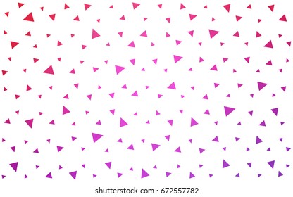 Light Purple, Pink vector geometric simple minimalistic background, which consist of triangles on white background. Triangular pattern with gradient for your business design. 