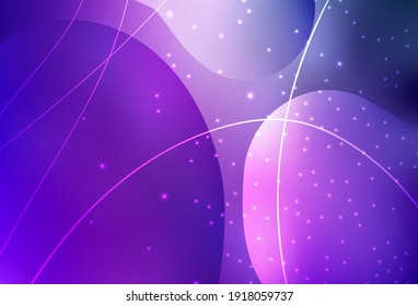 Light Purple, Pink vector Glitter abstract illustration with colorful dots, lines. Modern abstract illustration with colorful water drops. Modern template for landing page.