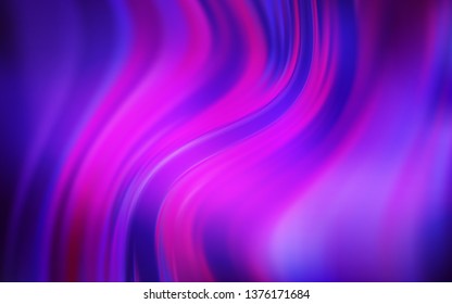 Light Purple, Pink vector glossy abstract backdrop. Modern abstract illustration with gradient. New way of your design.