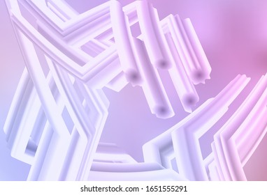 Light Purple, Pink vector glossy abstract backdrop. Colorful abstract illustration with gradient. Completely new design for your business.