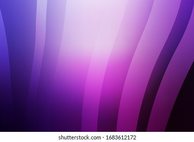 Light Purple, Pink vector glossy abstract layout. Glitter abstract illustration with gradient design. Background for designs.