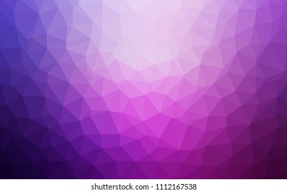 Light Purple, Pink vector gradient triangles template. Colorful abstract illustration with triangles. Brand new design for your business.