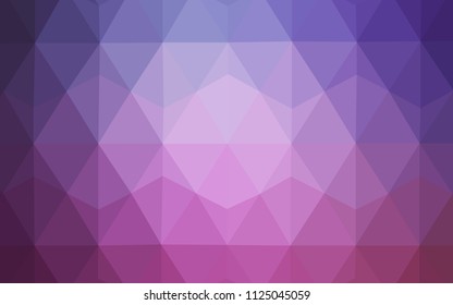 Light Purple, Pink vector gradient triangles texture. A completely new color illustration in a polygonal style. Pattern for a brand book's backdrop.