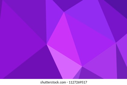 Light Purple, Pink vector gradient triangles template. Polygonal abstract illustration with gradient. Textured pattern for your backgrounds.