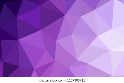 Light Purple, Pink vector gradient triangles texture. Colorful illustration in polygonal style with gradient. Completely new template for your banner.