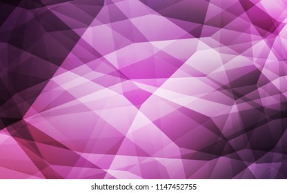Light Purple, Pink vector gradient triangles texture. Colorful illustration in abstract style with triangles. Completely new template for your banner.