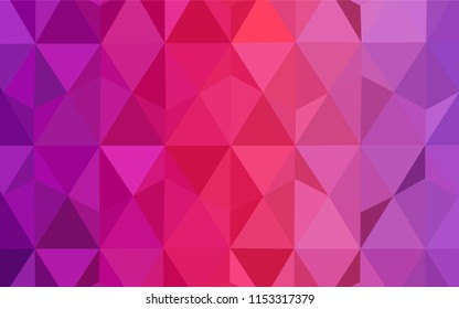 Light Purple, Pink vector gradient triangles pattern. Colorful illustration in abstract style with triangles. Pattern for a brand book's backdrop.