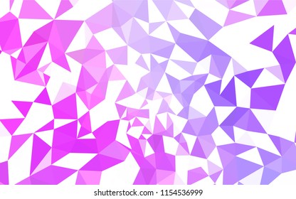 Light Purple, Pink vector gradient triangles texture. Creative illustration in halftone style with triangles. Pattern for a brand book's backdrop.