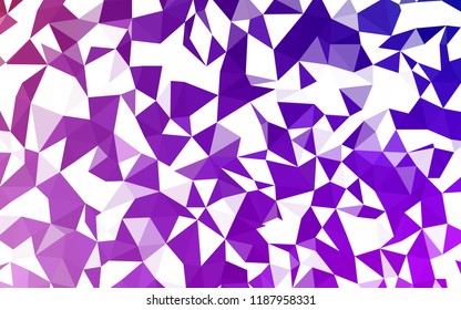 Light Purple, Pink vector gradient triangles texture. Glitter abstract illustration with an elegant triangles. A new texture for your web site.
