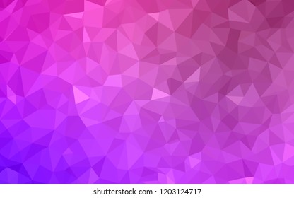 Light Purple, Pink vector gradient triangles template. Colorful illustration in abstract style with triangles. Brand new style for your business design.