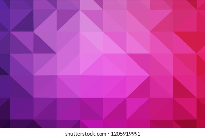 Light Purple, Pink vector gradient triangles pattern. Elegant bright polygonal illustration with gradient. Polygonal design for your web site.