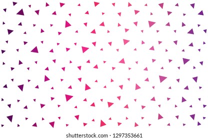 Light Purple, Pink vector  gradient triangles texture. Polygonal abstract illustration with gradient. Triangular pattern for your design.