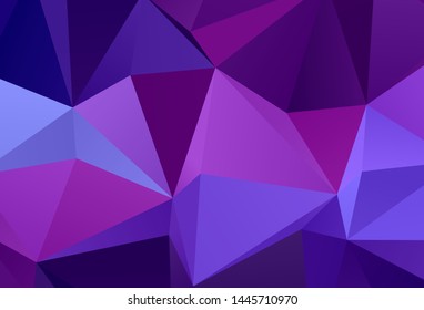 Light Purple, Pink vector gradient triangles texture. Creative geometric illustration in Origami style with gradient. New template for your brand book.