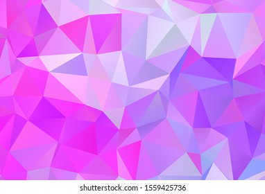 Light Purple, Pink vector gradient triangles texture. A completely new color illustration in a polygonal style. Completely new template for your banner.