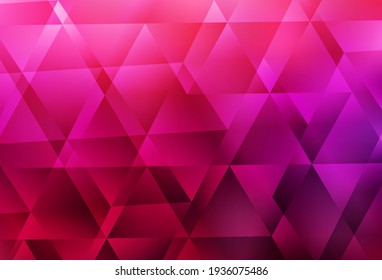 Light Purple, Pink vector gradient triangles pattern. Polygonal abstract illustration with gradient. New template for your brand book.