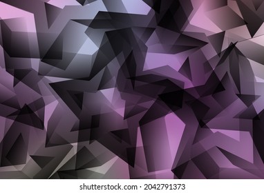 Light Purple, Pink vector gradient triangles pattern. Polygonal abstract illustration with gradient. Pattern for a brand book's backdrop.