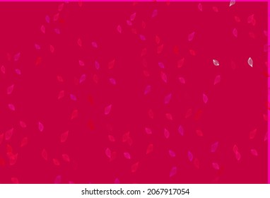 Mapa pintada a mano de vector rosa morado claro. Patrón con hojas coloreadas degradadas en estilo natural. Patrón para jefes de sitios web y diseños.