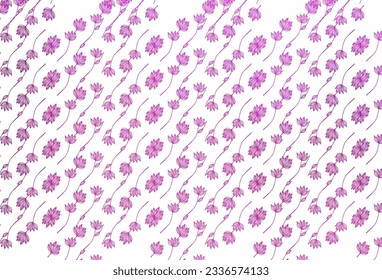 Light Purple, Pink vector hand painted background. Decorative illustration with abstract colorful leaves. The textured pattern for website.