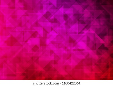 Light Purple, Pink vector hexagon mosaic triangle mosaic. Brand new colored illustration in blurry style with gradient. Brand new style for your business design.