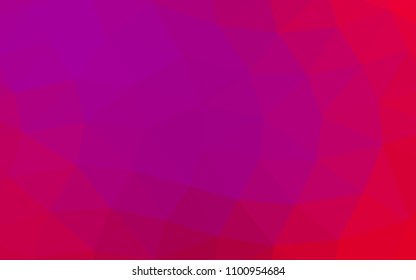 Light Purple, Pink vector hexagon mosaic triangle mosaic. A completely new color illustration in a vague style. The best triangular design for your business.