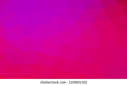 Light Purple, Pink vector hexagon mosaic triangle mosaic. An elegant bright illustration with gradient. Brand new design for your business.