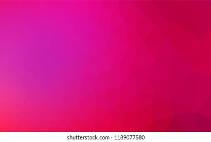 Light Purple, Pink vector hexagon mosaic texture. Geometric illustration in Origami style with gradient.  The completely new template can be used for your brand book.