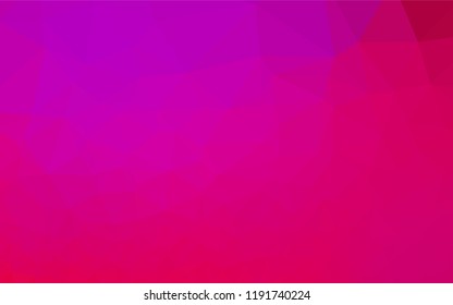 Light Purple, Pink vector hexagon mosaic texture. Geometric illustration in Origami style with gradient.  A completely new template for your business design.
