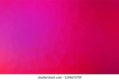 Light Purple, Pink vector hexagon mosaic template. A vague abstract illustration with gradient. A completely new template for your business design.