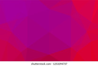 Light Purple, Pink vector hexagon mosaic texture. A vague abstract illustration with gradient. The best triangular design for your business.