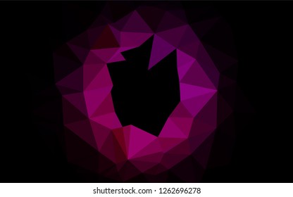 Light Purple, Pink vector hexagon mosaic template. Shining colored illustration in a Brand new style. The template can be used as a background for cell phones.