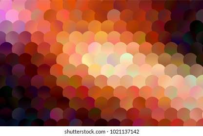 Light Purple, Pink vector illustration which consist of circles. Dotted gradient design for your business. Creative geometric background in halftone style with colored spots.