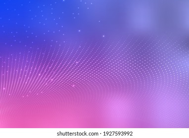 Light Purple, Pink vector Illustration with set of shining colorful abstract circles. Modern abstract illustration with colorful water drops. Smart design for business ads.