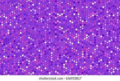 Light Purple, Pink vector illustration which consist of circles. Dotted gradient design for your business. Creative geometric background in halftone style with colored spots.