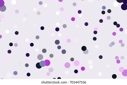 Light Purple, Pink vector illustration which consist of circles. Dotted gradient design for your business. Creative geometric background in halftone style with colored spots.